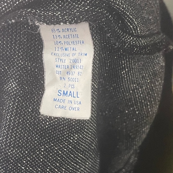 🔵5 For $15🔵 David Brown California Vintage Black Sparkly Zip Up Sweater - Picture 7 of 8